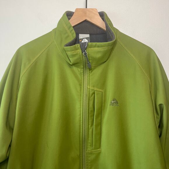Nike ACG Men's Full Zip Fleece Lined Jacket Green Size X-Large - Picture 2 of 7